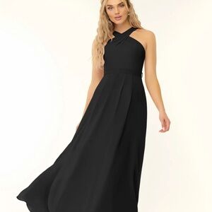 Azazie black bridesmaid dress size a10
